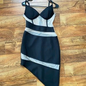 Akira black mesh dress